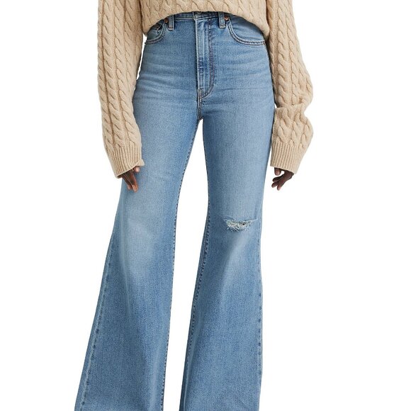 Levi's Denim - Levi's Ribcage High Rise Distressed Flare Jeans